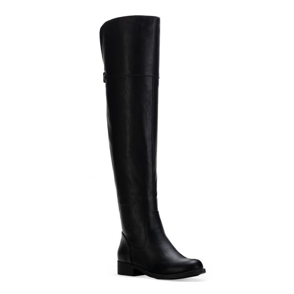 SUN STONE Womens Black Goring Slip Resistant Allicce Round Toe Block Heel Zip-Up Boots Shoes 6.5 M