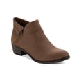 thumbnail image 1 of SUN STONE Womens Beige Comfort Breathable Non-Slip Abby Round Toe Block Heel Booties 5 M, 1 of 3