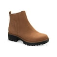 thumbnail image 1 of SUN STONE Womens Brown Lug Sole Goring Kandy Round Toe Block Heel Zip-Up Booties 11 M, 1 of 4