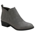 thumbnail image 1 of SUN STONE Womens Gray Comfort Goring Cadee Round Toe Block Heel Zip-Up Booties 8.5 M, 1 of 5