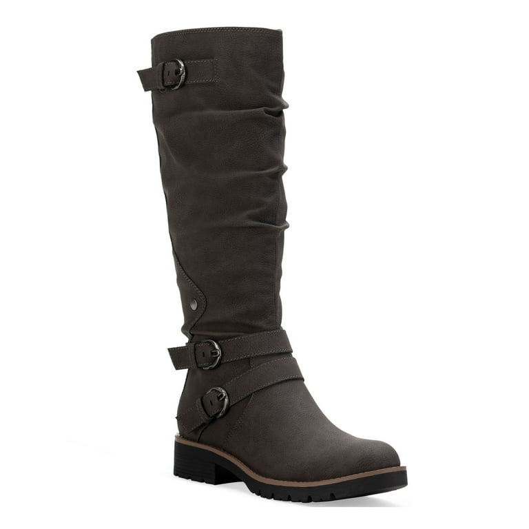 Womens gray cheap riding boots