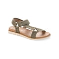 thumbnail image 1 of SUN STONE Womens Green Metallic Hardware Lug Sole Strappy Zoeyy Round Toe Wedge Sandals Shoes 9.5 M, 1 of 4