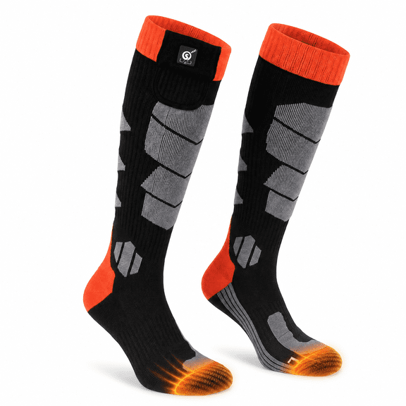 SUN WILL Electric Heated Socks, 7.4V Rechargeable Winter Socks for Adults