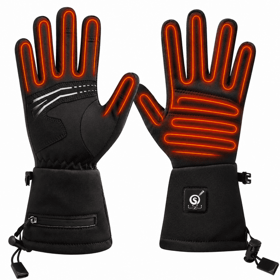 SUN WILL Heated Glove Liners Rechargeable Thin Gloves for Men Women