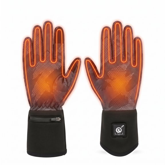SUN WILL Heated Glove Liners Rechargeable Thin Thermal Gloves for Men Women Cold Weather