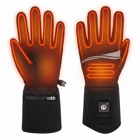 SUN WILL Heated Glove Liners Rechargeable Thin Thermal Gloves for Men Women Cold Weather