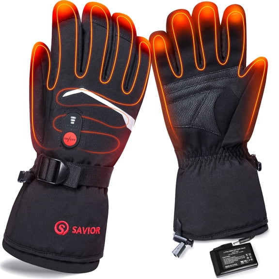 SUN WILL Heated Gloves 7.4V Rechargeable Winter Gloves for Men Women