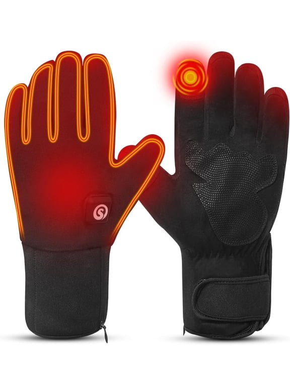 Heated Gloves,Men Women Rechargeable Electric Arthritis Hand Warmer Heated Ski Gloves Mittens, Snow Winter Warm Outdoor Cycling, Motorcycle, Hiking, Snowboarding