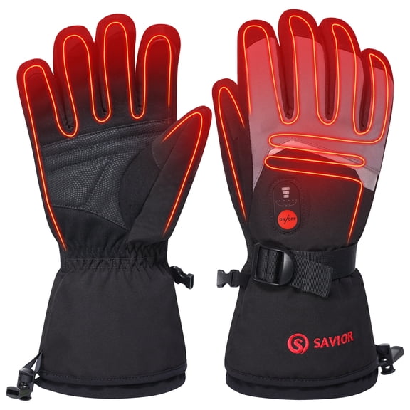SUN WILL Heated Gloves for Men Women, Rechargeable Electric Battery Powered Winter Gloves for Skiing, Motorcycle, Freezer Work