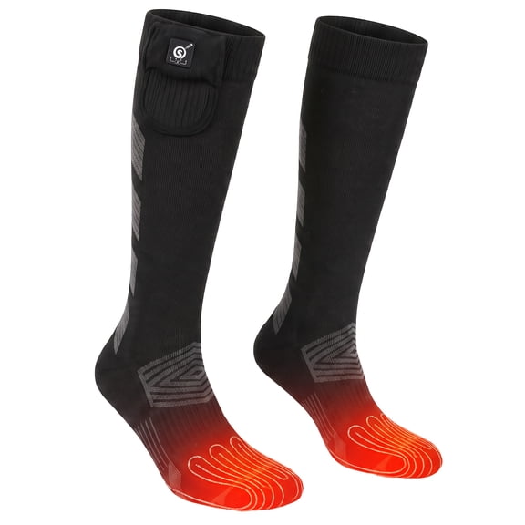 SUN WILL Heated Socks, 7.4V Rechargeable Battery Thermal Socks for Men Women