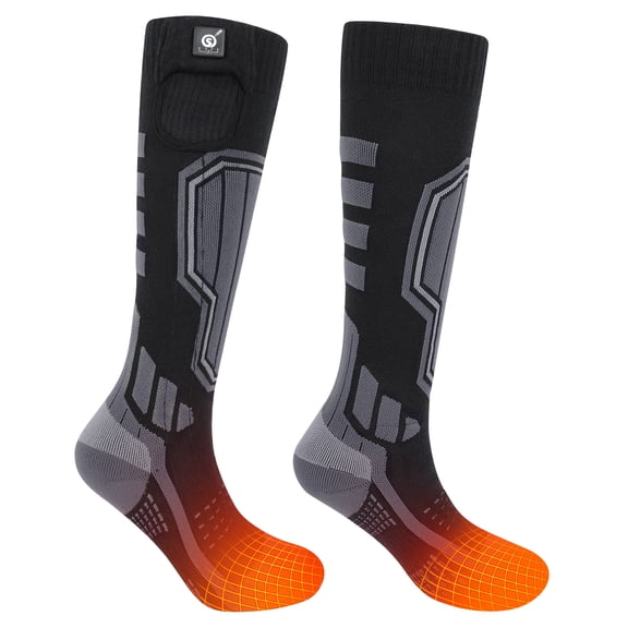 SUN WILL Rechargeable Heated Socks, 7.4V 2200mAh Thermal Warm Socks for Men Women Winter Outdoor Activities