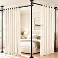 thumbnail image 1 of SUNALLY Room Dividers Curtain Rod No Drilling, 4-10ft(H) 28-114inch(W) Adjustable Room Separator for Space Partition, Heavy Duty Floor to Ceiling Tension Rod, Black, 1 of 7