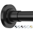 thumbnail image 1 of SUNALLY Shower Curtain Rod, Adjustable 32-75 inch Spring Tension Curtain Rods for Bathroom, No Drilling Rustproof Non-Slip Stainless Steel Rod, Black, 1 of 7