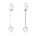 thumbnail image 1 of SUNALND 8MM White Pearl clip on Earrings for Women, 1 of 7
