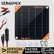 SUNAPEX 5 Watt Solar Car Battery Charger 12 Volt Waterproof Solar Powered Battery Charger & Maintainer 12v Solar Trickle Charger for Car Boat RV Marine Trailer Battery