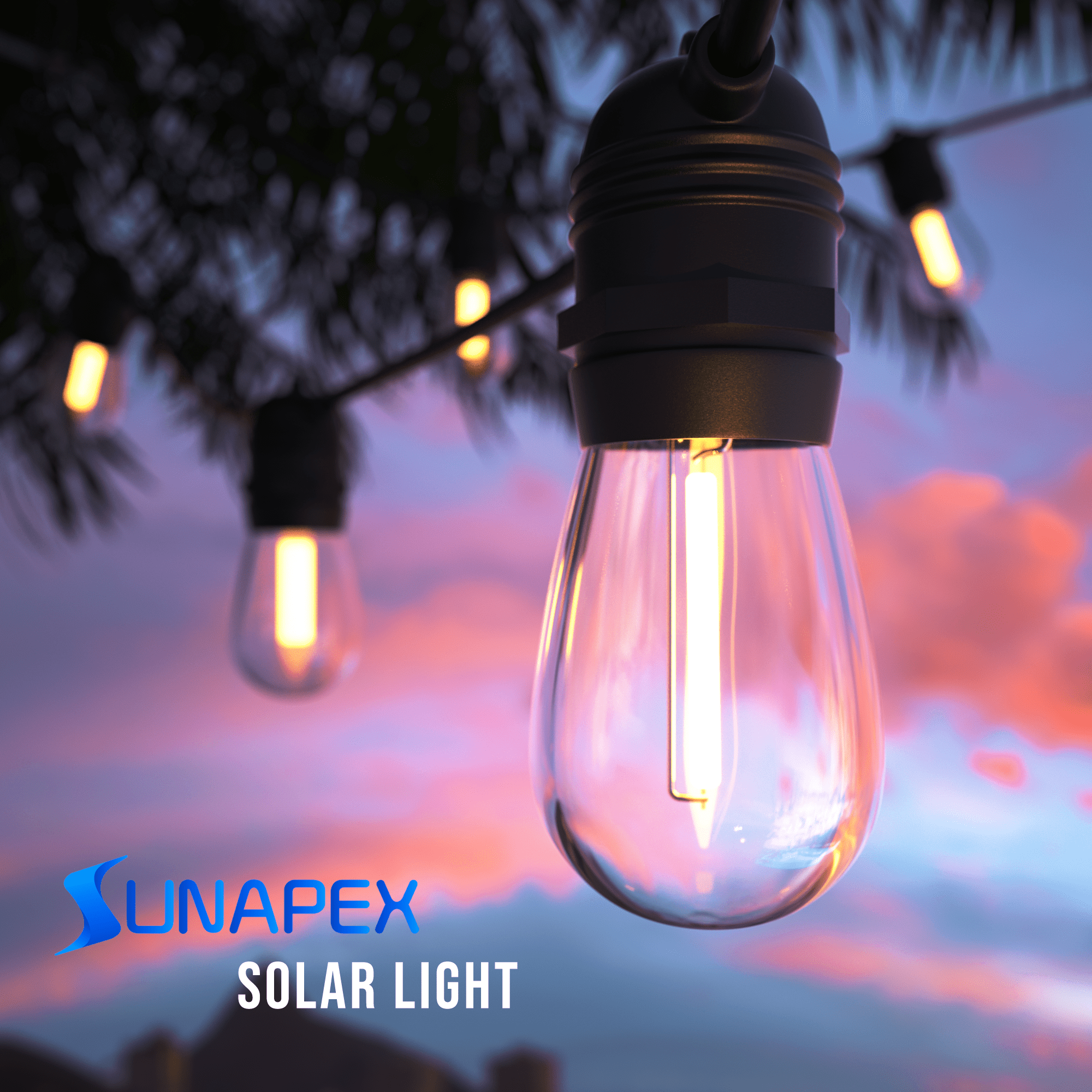 Outdoor Starry Solar String Lights Solar Powered Cool White Fairy 200