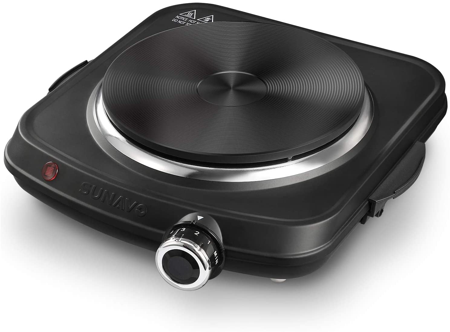 SUNAVO 1500W Hot Plates for Cooking, Electric Single Burner with