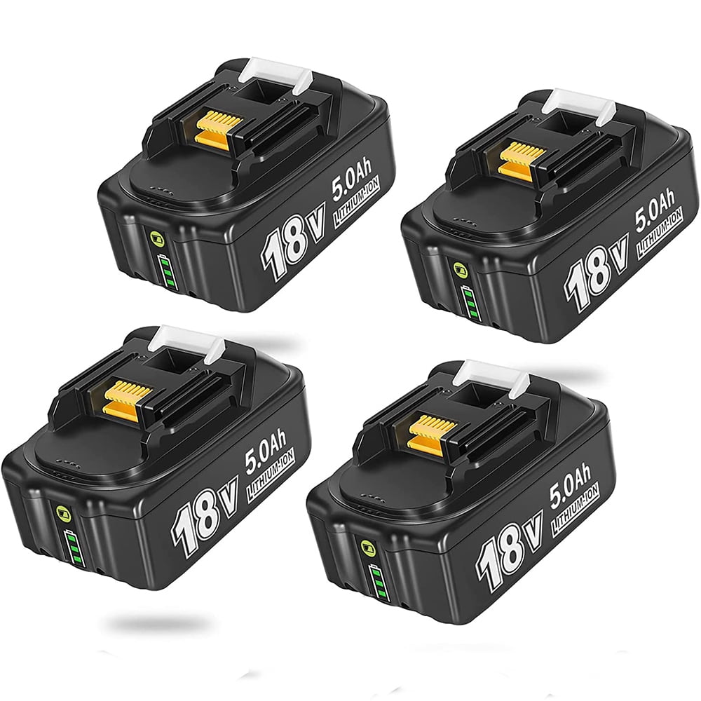 SUNBAT 4 PCS Replacement Makita 18V Battery 5.0Ah BL1850B Battery Compatible with Makita LXT