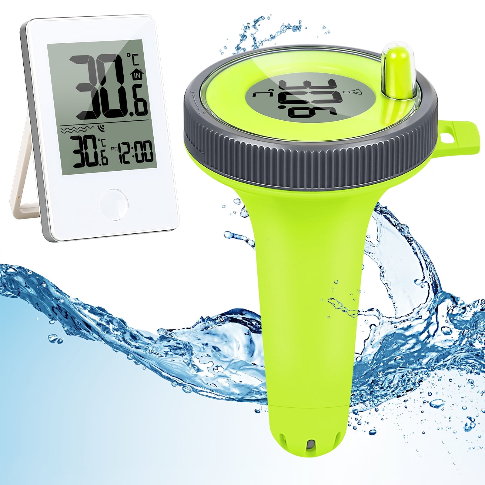 SUNBAT Digital Pool Thermometer Wireless Floating Easy Read with ...
