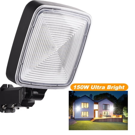 SUNBEAK Motion Sensor LED Barn Light,150W Dusk to Dawn Area Lights with Photocell,Adjustable Angle,6500K 20,000LM,IP66 Waterproof Outdoor Security Lighting for Street,Yard