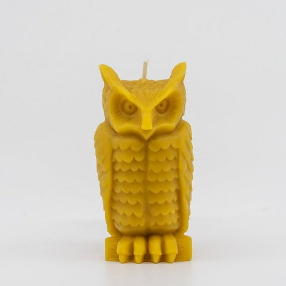 SUNBEAM CANDLES Wise Owl Beeswax Candle, 1 EA