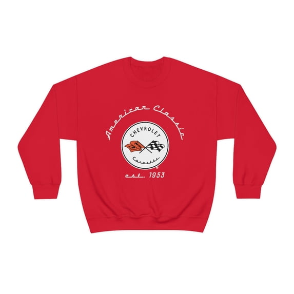SUNBELTGIFTS C1 Corvette Crew Neck Long Sleave Heavy Duty Sweatshirt, perfect for cool crisp days
