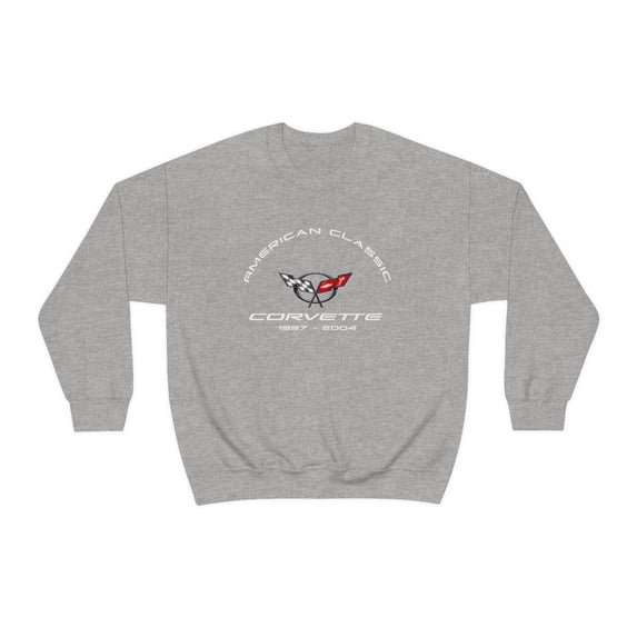 SUNBELTGIFTS C5 Corvette Crew Neck Long Sleave Heavy Duty Sweatshirt, perfect for cool crisp days