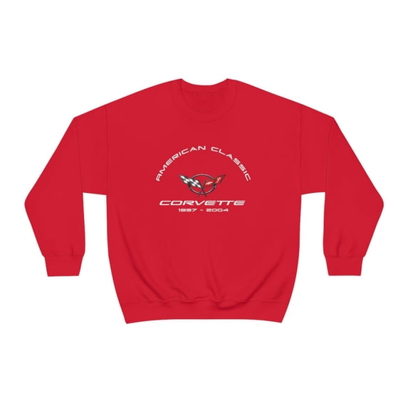 SUNBELTGIFTS C5 Corvette Crew Neck Long Sleave Heavy Duty Sweatshirt, perfect for cool crisp days