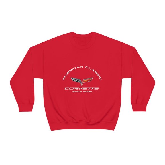 SUNBELTGIFTS C6 Corvette Crew Neck Long Sleave Heavy Duty Sweatshirt, perfect for cool crisp days