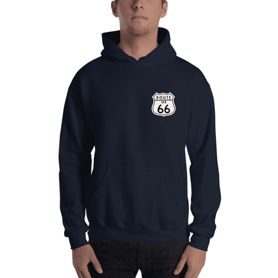 SUNBELTGIFTS Route 66 Personalized Unisex Hoodie Using a "License Plate" Placeholder For Personalization