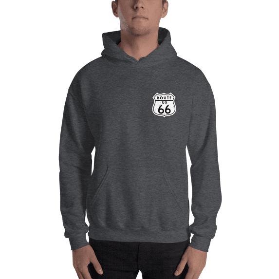 SUNBELTGIFTS Route 66 Personalized Unisex Hoodie Using a "License Plate" Placeholder For Personalization