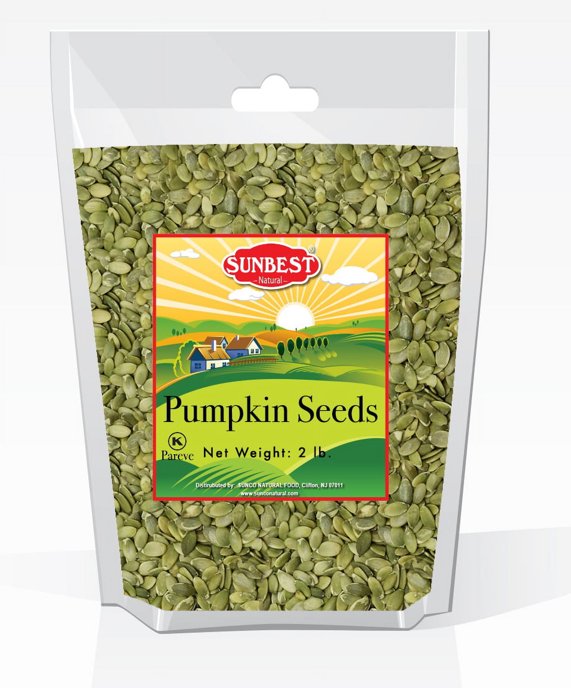 SUNBEST Shelled Unsalted Raw Pumpkin Seeds / Pepitas Raw, No Shell 2 Lb