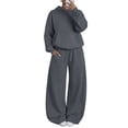 thumbnail image 1 of SUNBS 2 Piece Outfit for Women Lounge Sets Oversized Hoodie Wide Leg Pants Casual Fall Loungewear Sweatsuit, 1 of 9