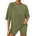 thumbnail image 1 of SUNBS 2 Piece Outfit for Women Lounge Sets Oversized Tshirts Matching Biker Short Summer Clothing, Sizes S-2XL, 1 of 9