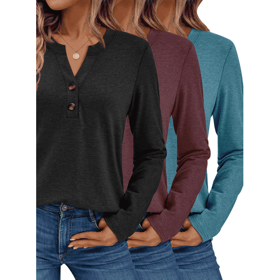 Women's Henley Blouses