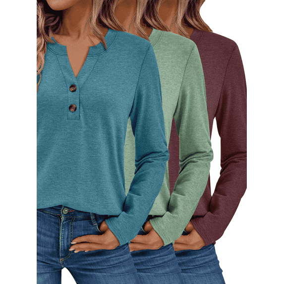 Women's Henley Blouses