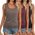 thumbnail image 1 of SUNBS 3 Packs Casual Tank Tops for Women Sleeveless Summer Tops Crewneck Plus Size Shirts, 1 of 8