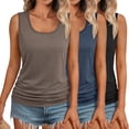 thumbnail image 1 of SUNBS 3 Packs Casual Tank Tops for Women Sleeveless Summer Tops Crewneck Plus Size Shirts, 1 of 8
