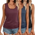 thumbnail image 1 of SUNBS 3 Packs Casual Tank Tops for Women Sleeveless Summer Tops Crewneck Plus Size Shirts, 1 of 8