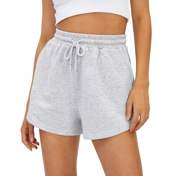 SUNBS Athletic Shorts for Women Running Gym Workout Summer Cotton Sweat Shorts with Pockets Hiking Casual Clothes