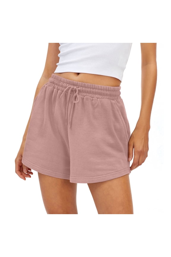 Athletic Shorts for Women Running Gym Workout Summer Cotton Sweat Shorts with Pockets Hiking Casual Clothes