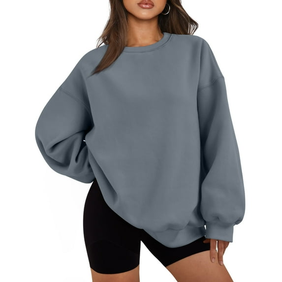 SUNBS Casual Crewneck Fall Sweatshirt for Women Y2k Oversized Hoodies Pullover Sweaters Clothing