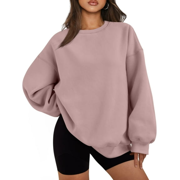 SUNBS Casual Crewneck Fall Sweatshirt for Women Y2k Oversized Hoodies Pullover Sweaters Clothing