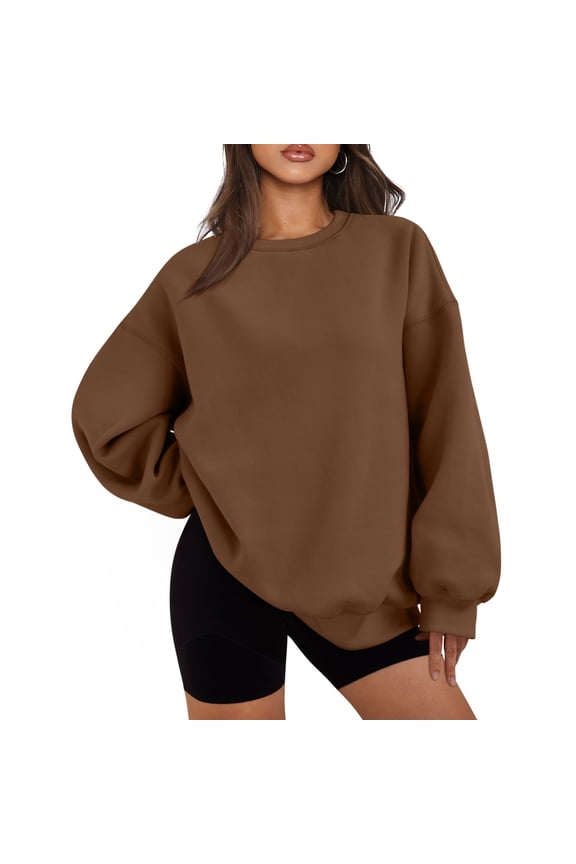 Casual Crewneck Fall Sweatshirt for Women Y2k Oversized Hoodies Pullover Sweaters Clothing