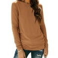 thumbnail image 1 of SUNBS Long Sleeve Shirts for Women Crew Neck Fall Fashion Pullover Casual Tops Clothes, 1 of 9