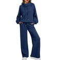 thumbnail image 1 of SUNBS 2 Piece Outfits Women Sweatsuits Drawstring Sweatshirt Lounge Sets 2025 Fall Wide Leg Sweatpants Tracksuit with Pockets, 1 of 8