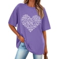 thumbnail image 1 of SUNBS Oversized Graphic Tees for Women - Love Heart Casual T Shirts for Women Round Neck Tops, 1 of 8