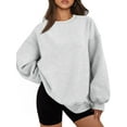 thumbnail image 1 of SUNBS Oversized Sweatshirts for Women Crewneck Y2k Hoodies Sweaters Casual Tops Comfy Fall Fashion Pullover Outfits Winter Clothes, 1 of 8
