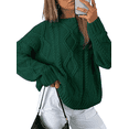 thumbnail image 1 of SUNBS Oversized Sweaters for Women Cable Knit Crewneck Pullover Casual Long Sleeve Top Fall Womens Clothes, 1 of 1