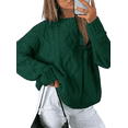 thumbnail image 1 of SUNBS Oversized Sweaters for Women Cable Knit Crewneck Pullover Casual Long Sleeve Top Fall Womens Clothes, 1 of 7
